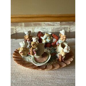 Mini Pigs Teenie Tiny Play Tea Set Doll House on Saucer